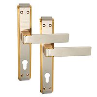 Ручки на планке OZCANLAR Alaska Yale 85 сатин/золото